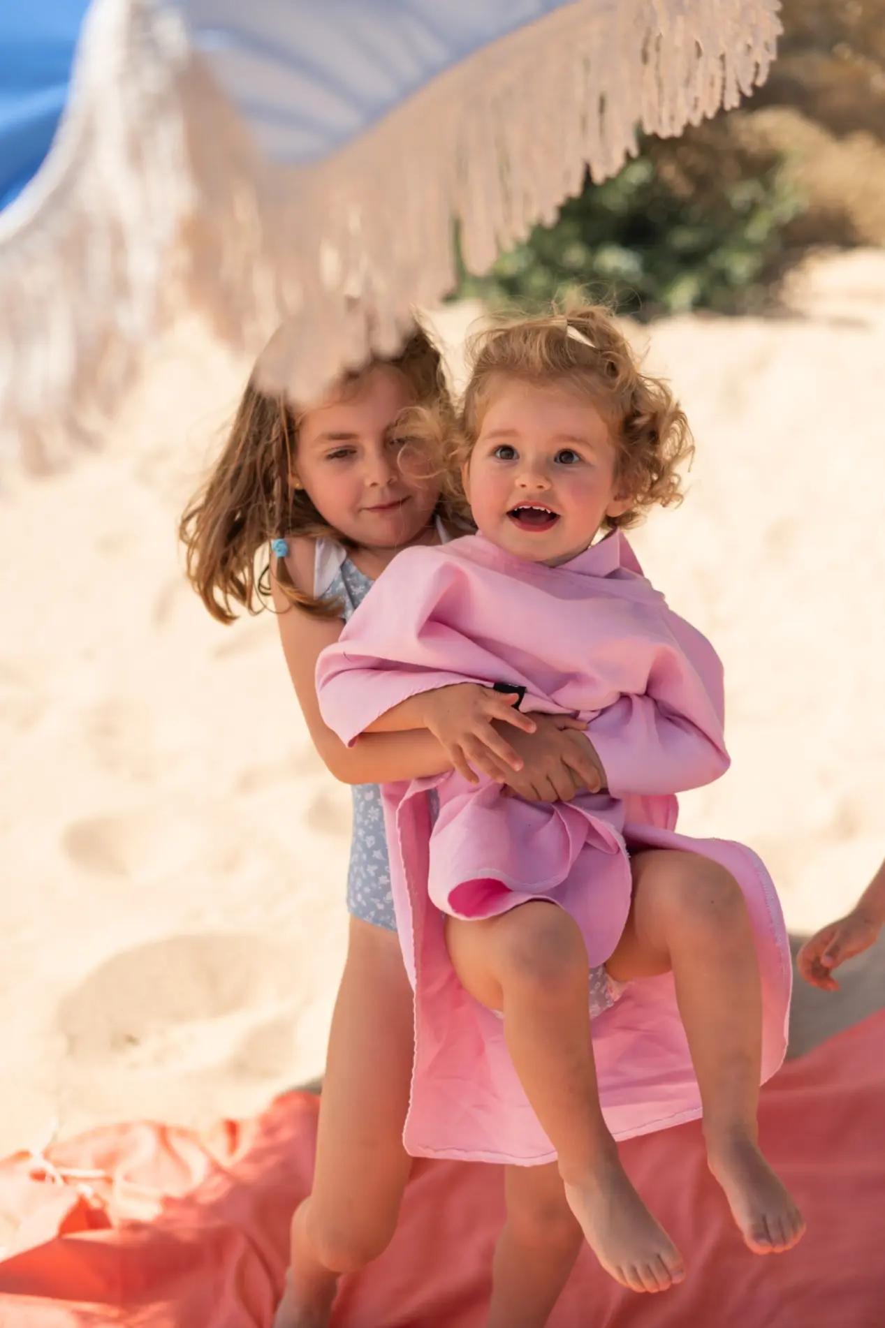 Futah - Ericeira Pink Baby Poncho (3)