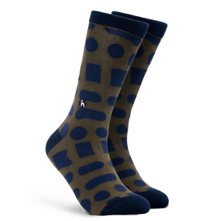 Futah Big Shells Blue Olive Socks 