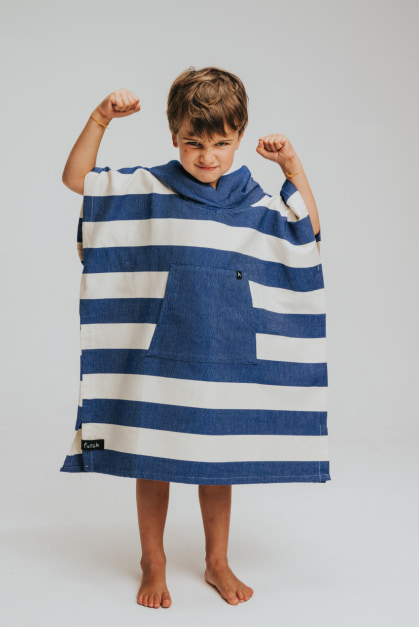 Bedu Blue Kids Poncho (2)