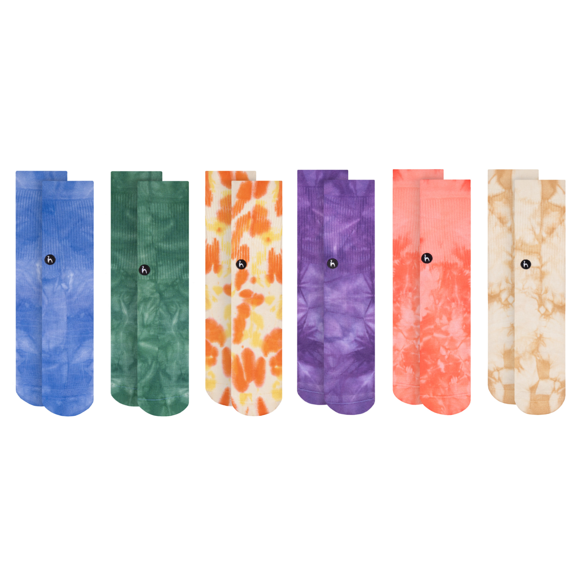 Futah - 6-Pack Tie Dye Socks (1)