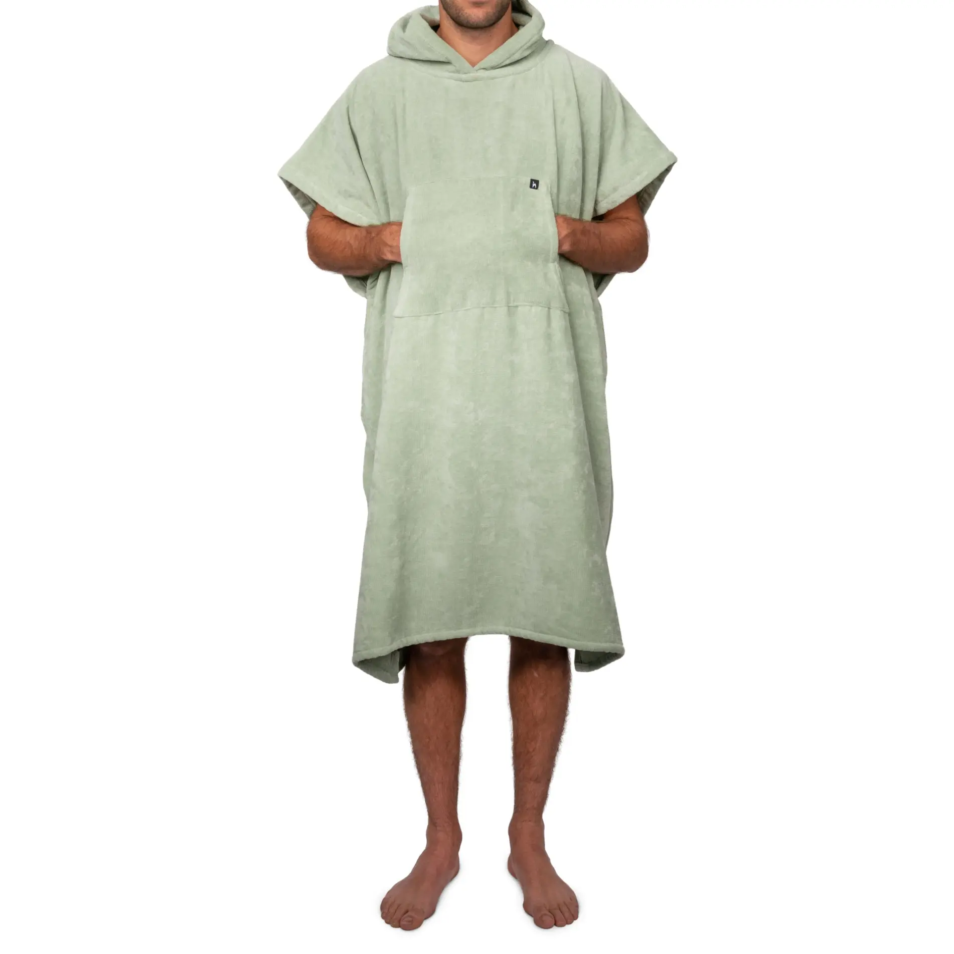 Futah - Ericeira Green Terry Poncho  (4)