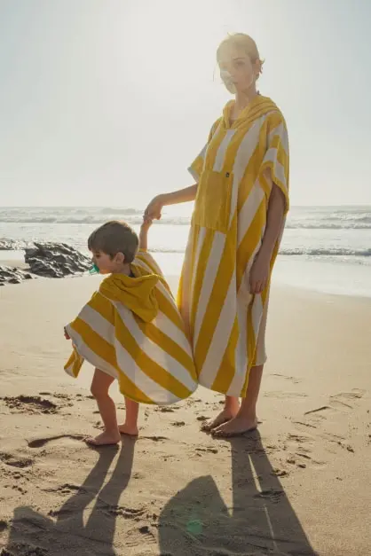 Bedu Mustard Terry Poncho Baby (2)