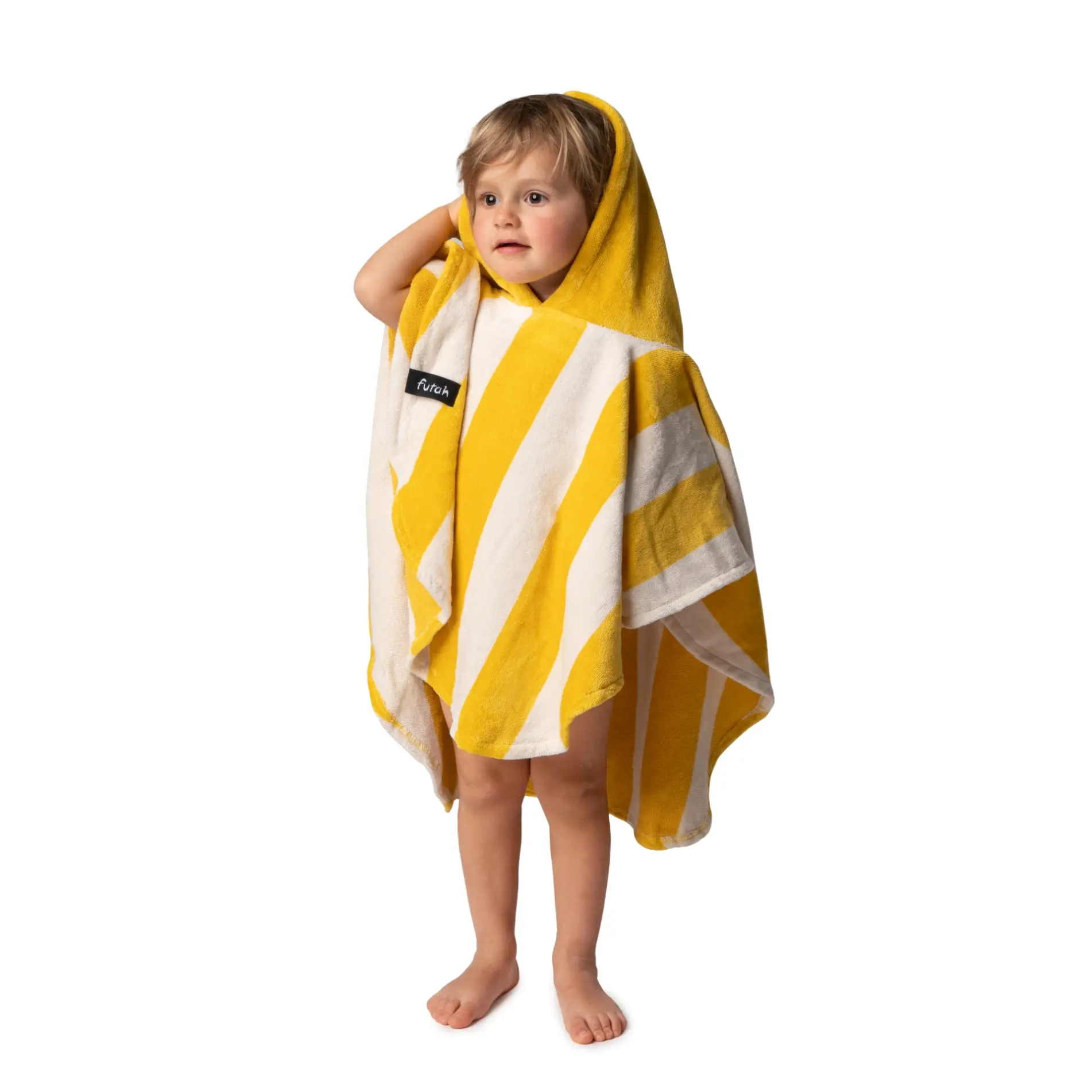 Futah - Bedu Mustard Terry Poncho Baby (2)