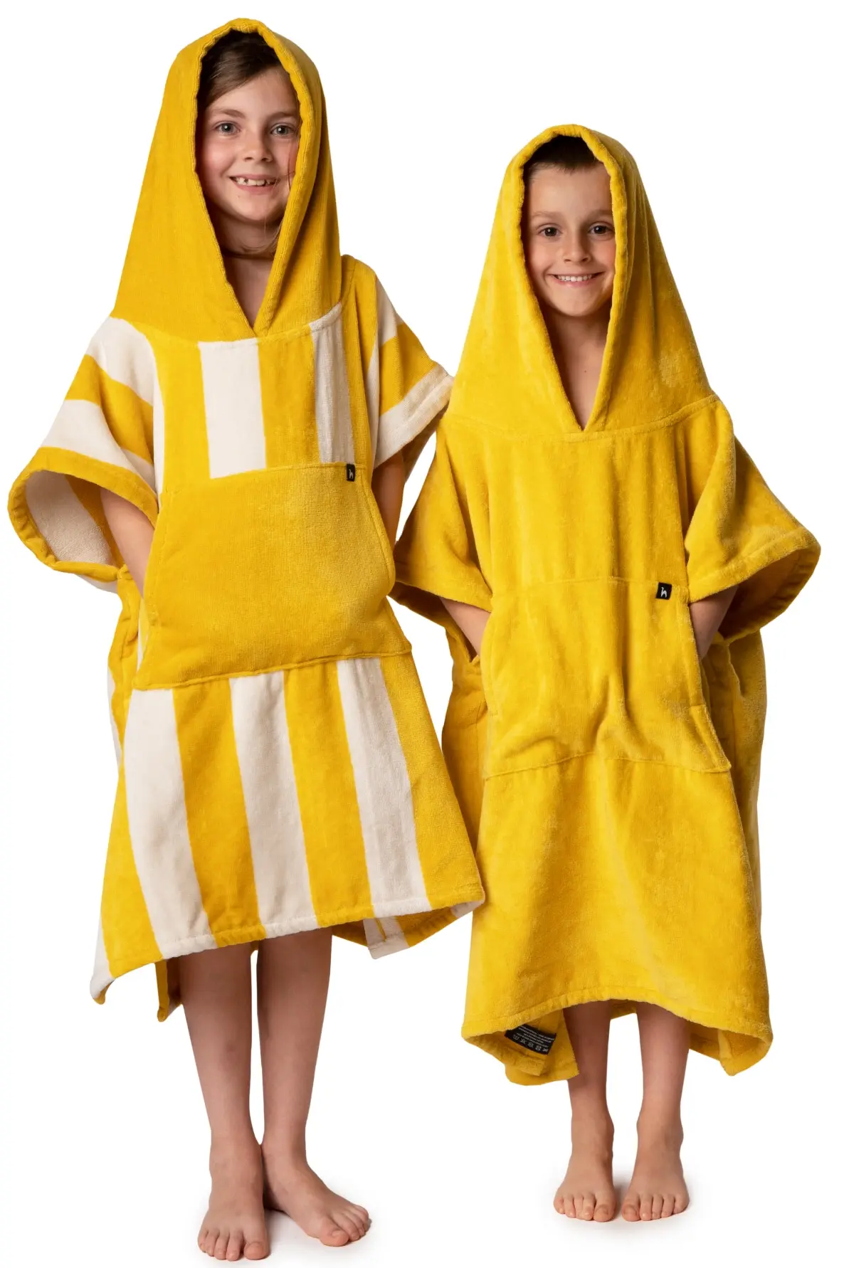 Futah - Ericeira Mustard Terry Poncho Kids (2)