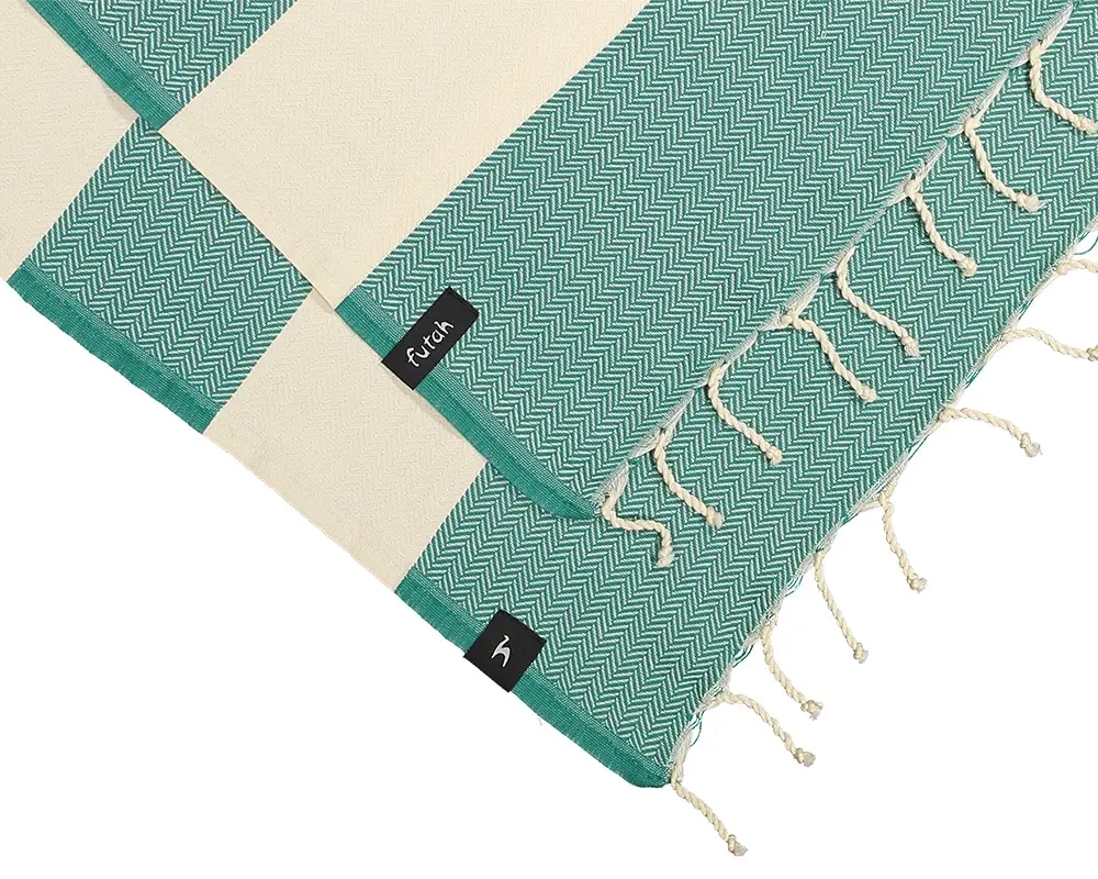 Futah - Bedu Green Beach Blanket (2)
