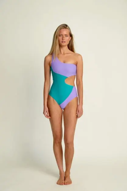 Futah Green & Violet One Piece S2