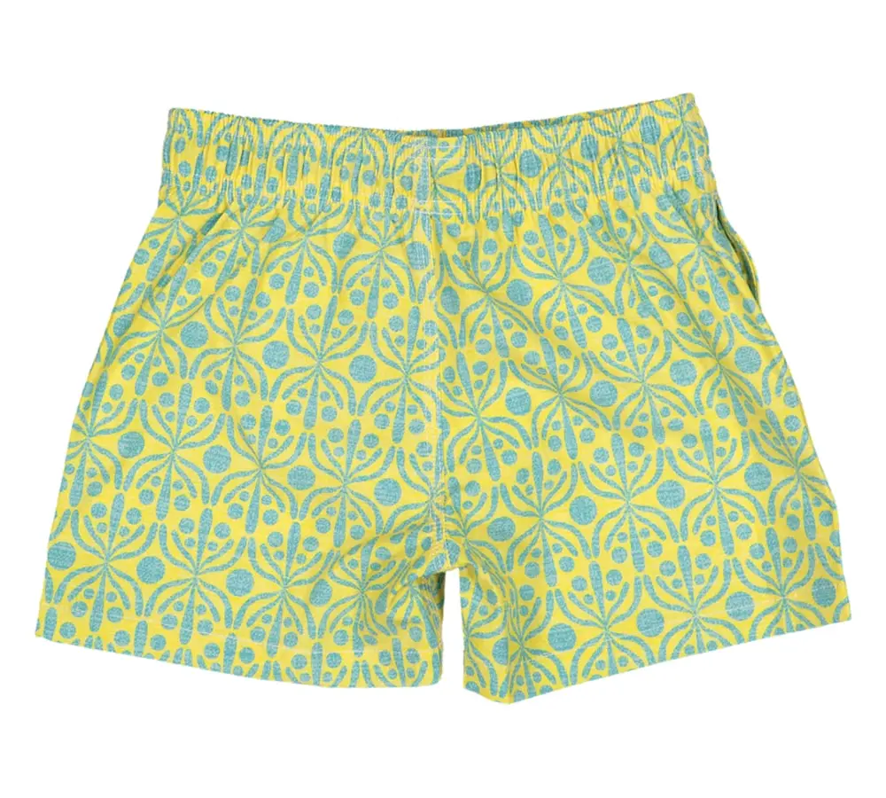 Futah - Flora Yellow & Water Kids Swimshorts (2)