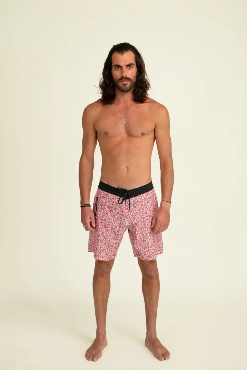 Futah - Flora Aquatic & Red Boardshorts (1)