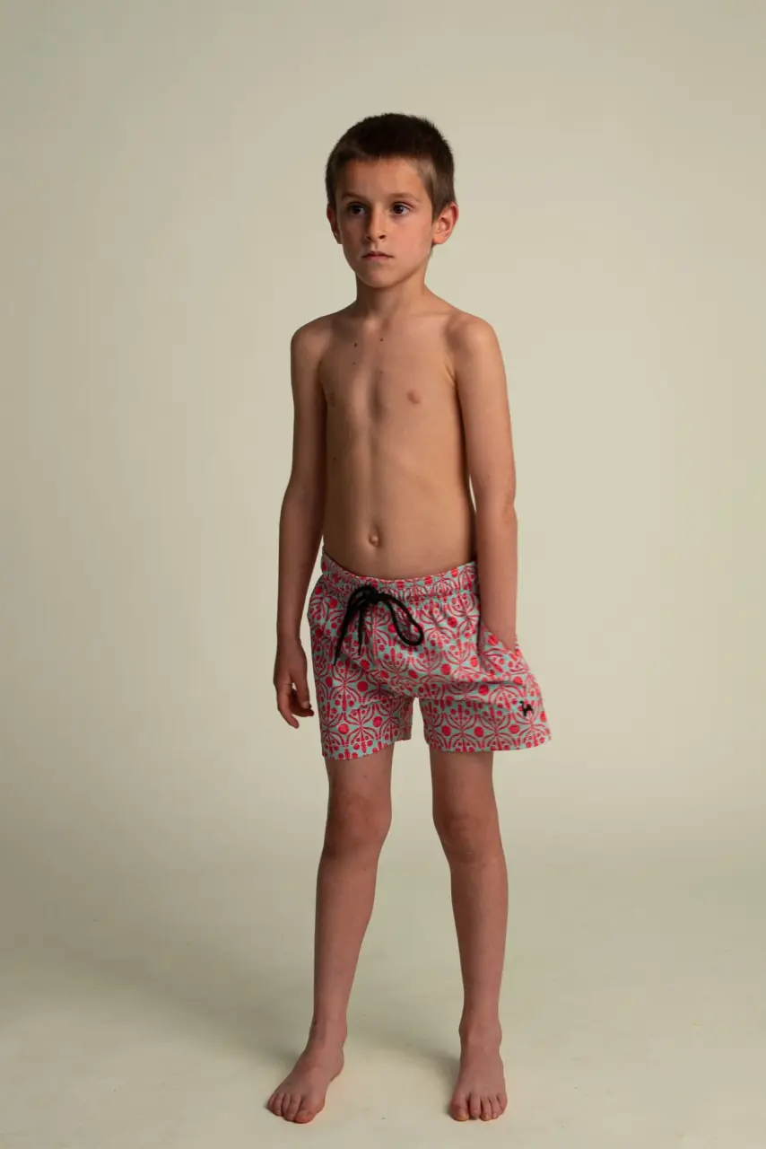 Futah - Flora Aquatic & Red Kids Swimshorts (2)