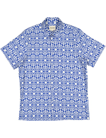 Flora Blue & White Shirt