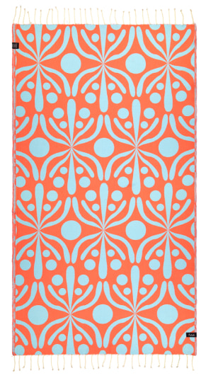 Flora Aquatic & Coral Beach Towel (2)