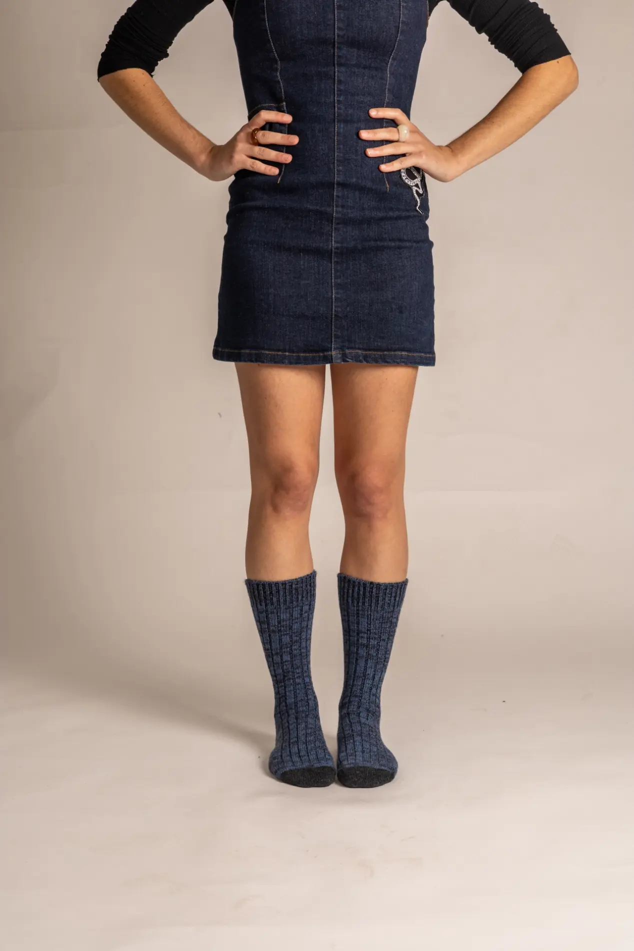 Futah - Cashmere & Wool Blue Socks (3)