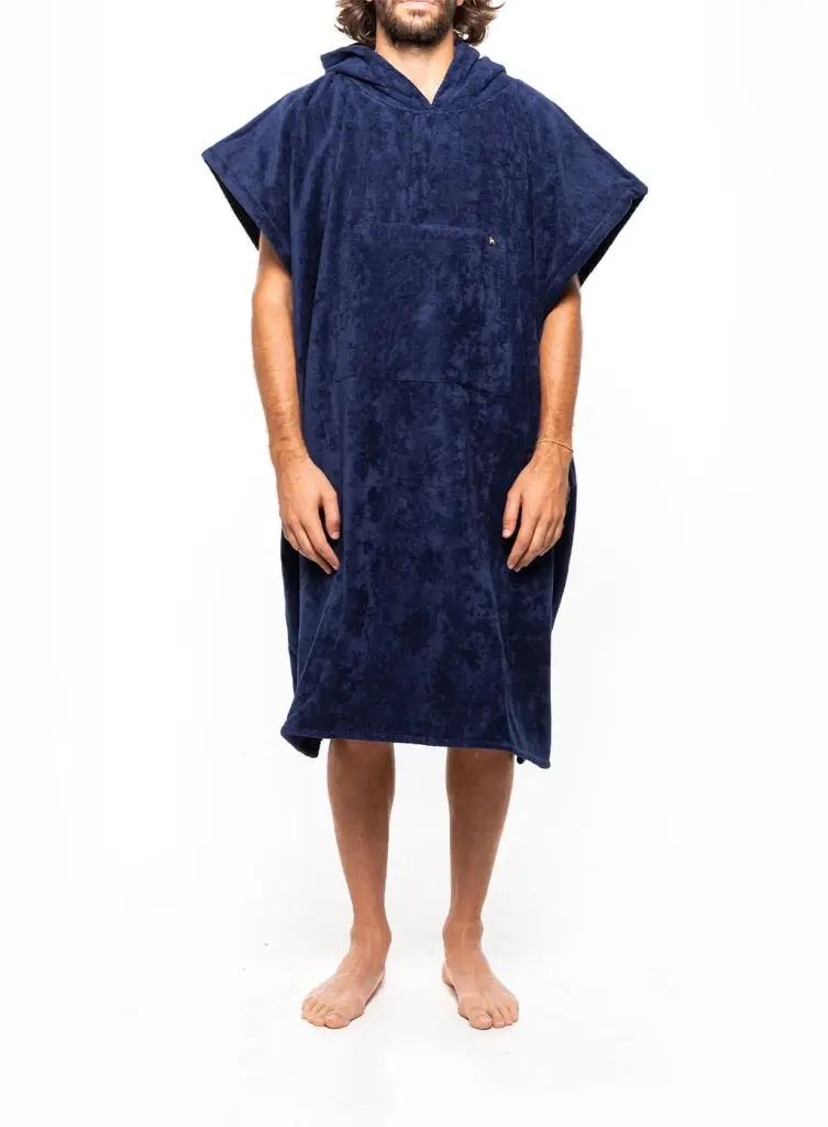 Futah - Ericeira Navy Blue Terry Poncho (5)