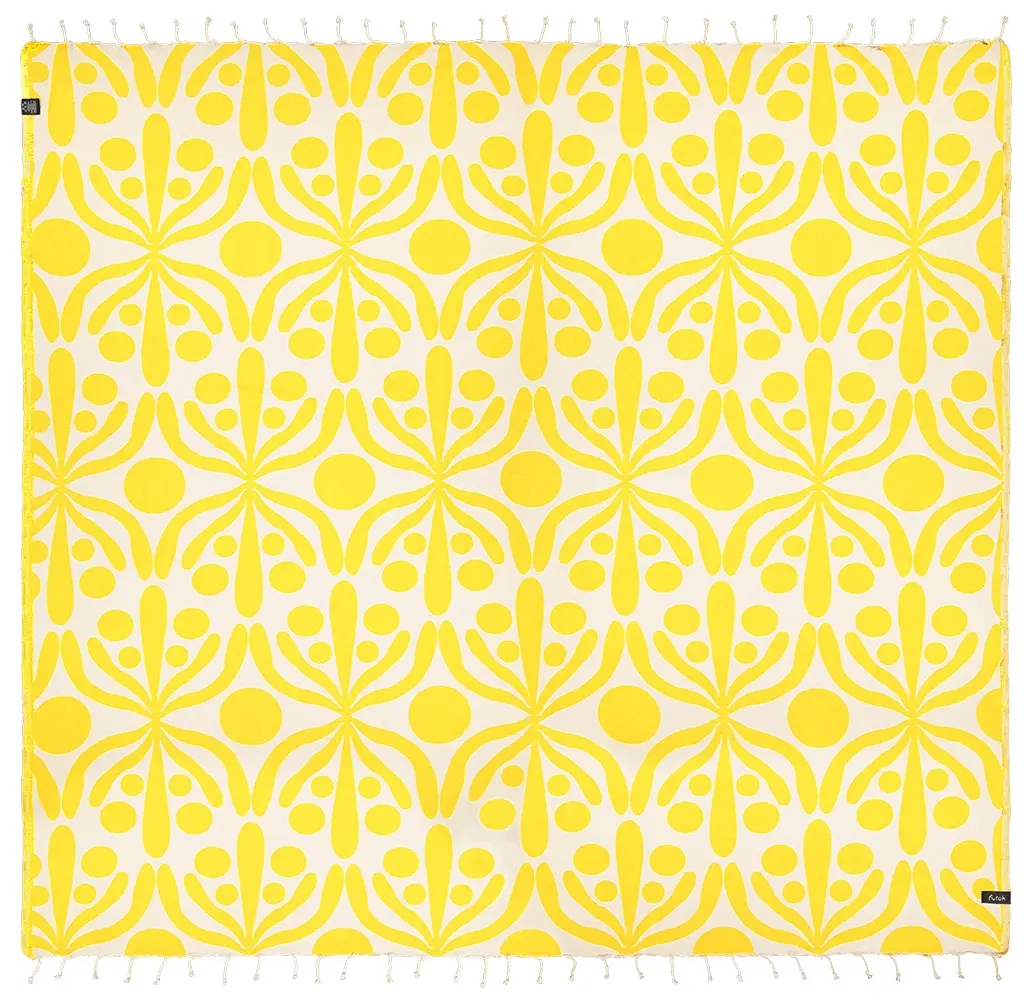 Futah - Flora Yellow XL Towel (1)